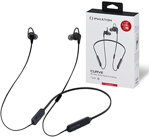 Phiaton BT 120 NC Black Qualcomm Bluetooth Wireless Noise Cancelling Earbuds