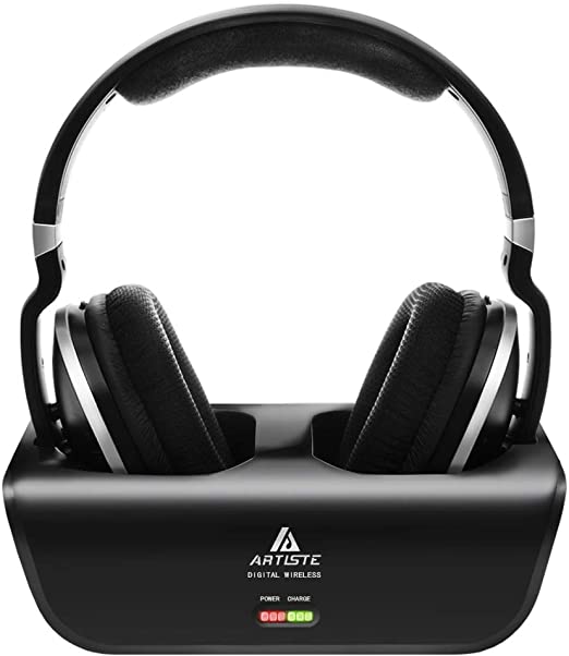 Wireless TV Headphones, Artiste ADH300 2.4GHz Digital Over-Ear Stereo Headphone