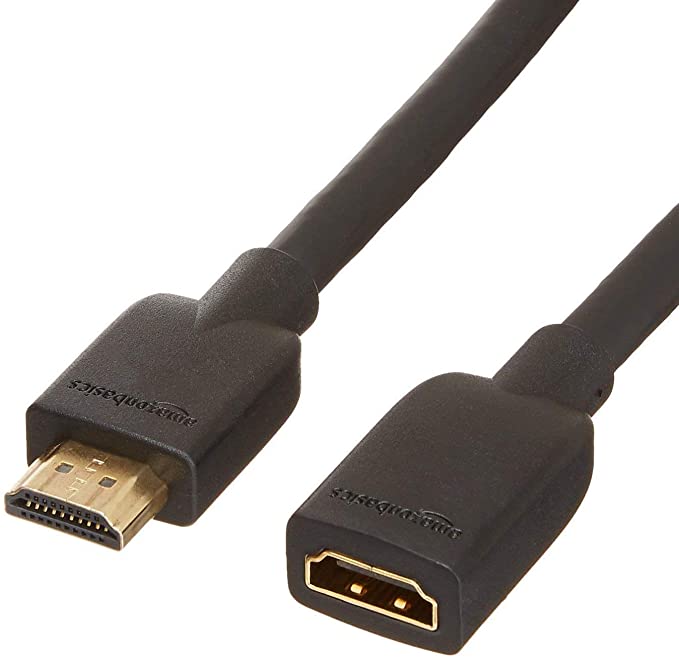 Amazon Basics High-Speed Male to Female HDMI Extension Cable - 6 Feet